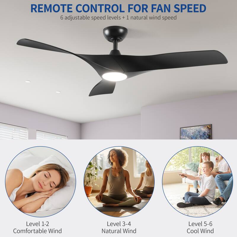 Moasis 3 Fan Blades 52" Ceiling Fan