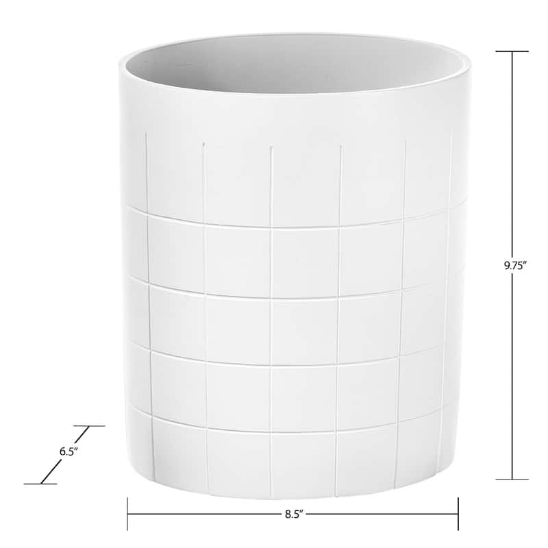 Creative Scents Polar White Space Friendly Bathroom Trash Can