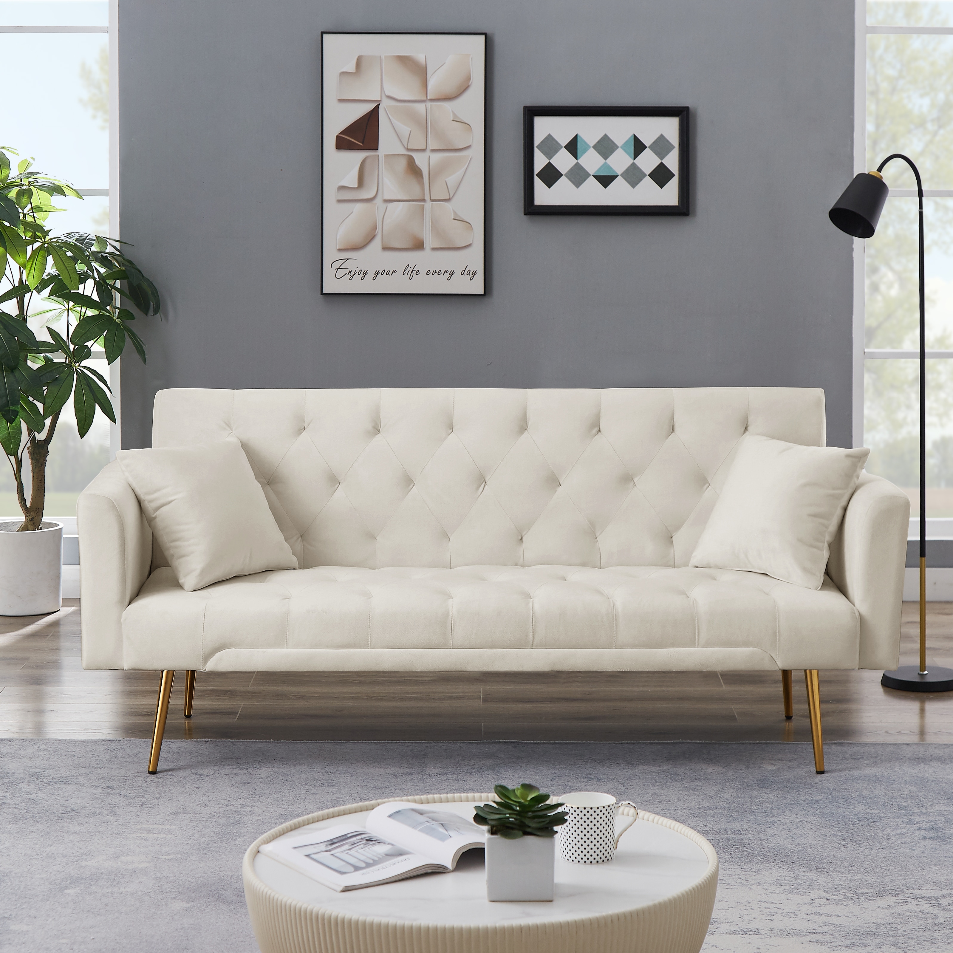 White Futon Sofas Bed Bath Beyond