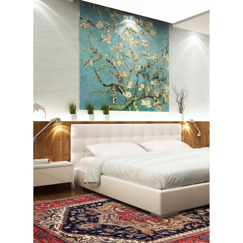 ECARPETGALLERY Hand-knotted Serapi Heritage Dark Navy Wool Rug - 7'11 x 10'3