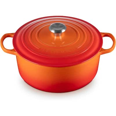 Le Creuset 7.25 qt. Enameled Cast Iron Signature Round Dutch Oven, Flame