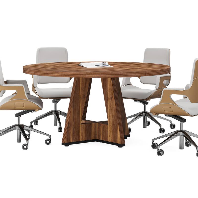 47-Inch Round Conference Table with Thicken Tabletop (Only Table)
