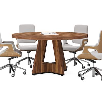 47-Inch Round Conference Table with Thicken Tabletop (Only Table)