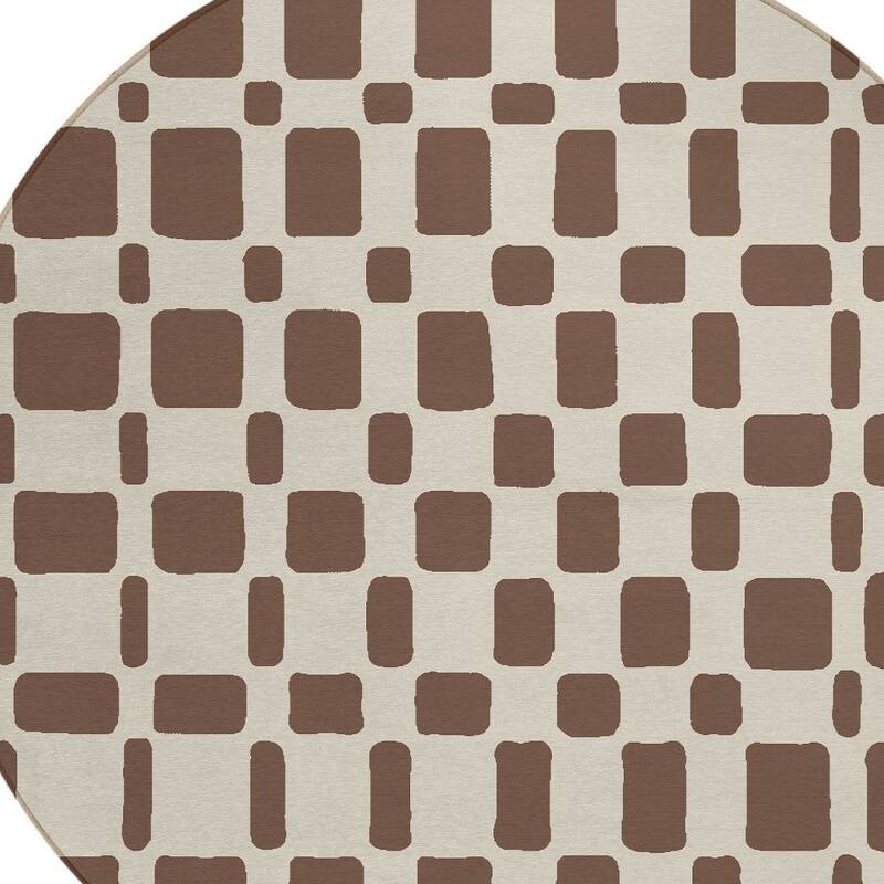 HomeRoots Geometric Transitional Rectangle Outdoor Rug