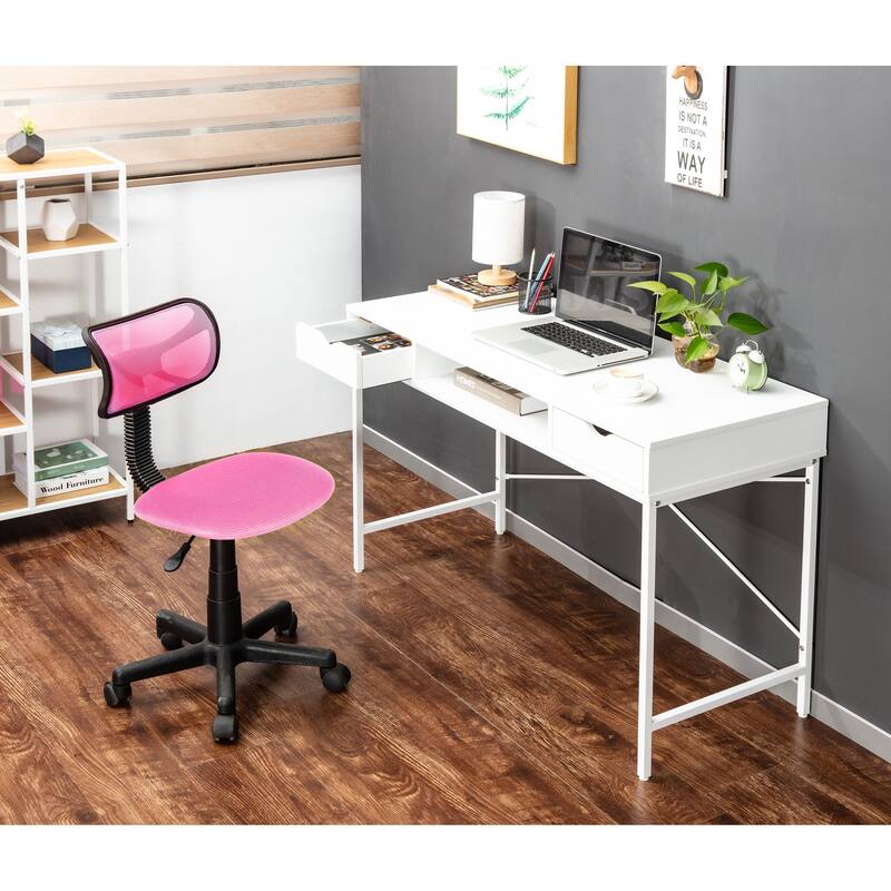 JJS Kids' Height-adjustable Mesh-back Rolling Swivel Task Chair