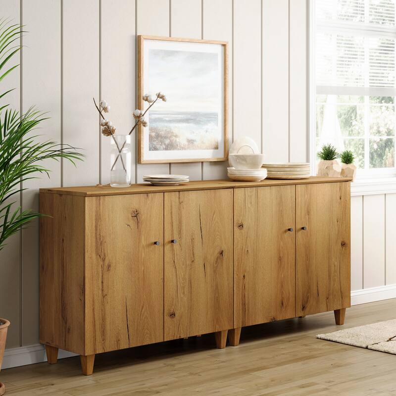 Sideboards Buffet Cabinets with Doors for Dining Room, 32.4"H