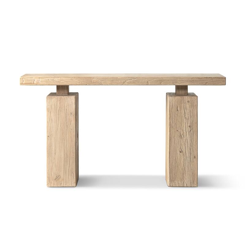 Jennifer Taylor Home Calder 45" Solid Reclaimed Elm Plinth Console Table