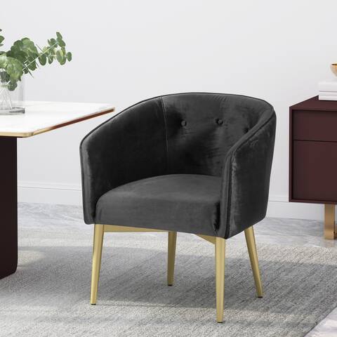 Deshler Modern Glam Tufted Velvet Dining Chair by Christopher Knight Home - 27.50" L x 23.75" W x 31.00" H