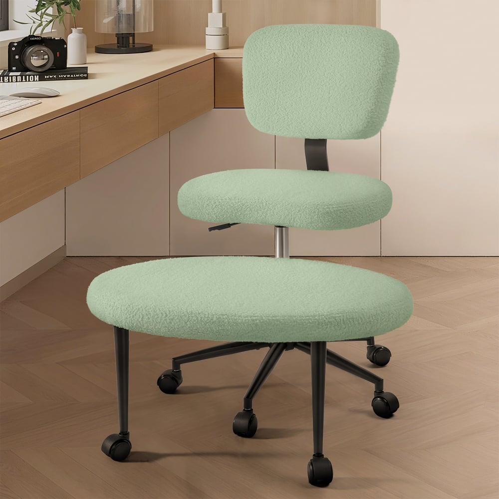 BOSSIN Adjustable Ergonomic Office Chair - Cross-Legged Kneeling Design for Meditation, Yoga Support with Wheels,Back Rest,White