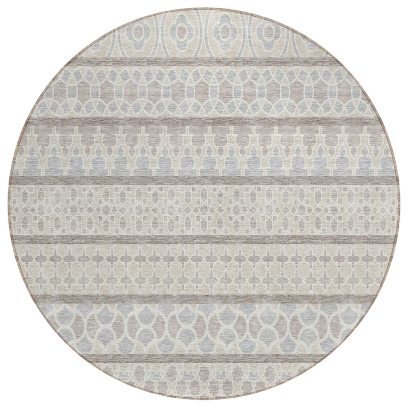 Machine Washable Indoor/ Outdoor Chantille Boho Stripe Rug