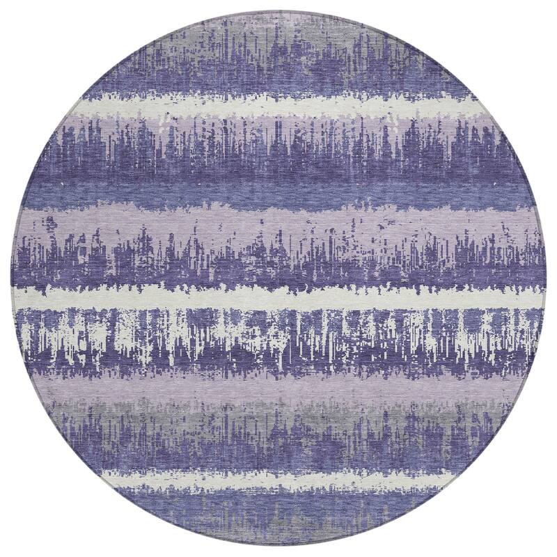 Machine Washable Indoor/ Outdoor Abstract Ombre Chantille Rug