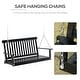 preview thumbnail 14 of 15, Outsunny 2-Seater Hanging Porch Swing Outdoor Patio Swing Chair Seat with Slatted Build and Chains