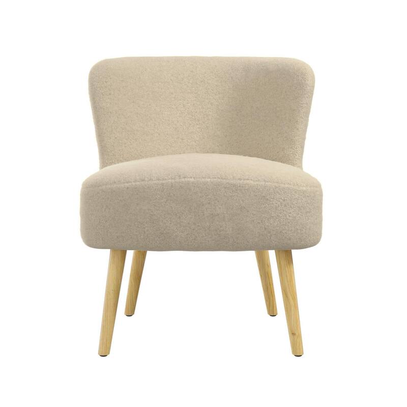 Avenue Greene Eden Boucle Kids Accent Chair with Natural Legs