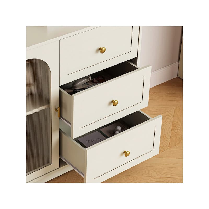 Sunvivi Extendable Corner Vanity 1 Door Makeup Table Without Mirror