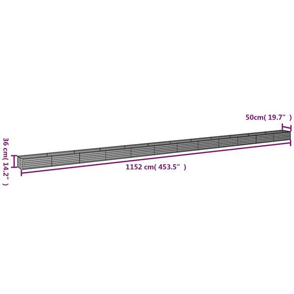 dimension image slide 20 of 26, vidaXL Garden Raised Bed