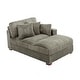 preview thumbnail 76 of 174, 41" W Plush Corduroy Chaise Lounge with Pillows