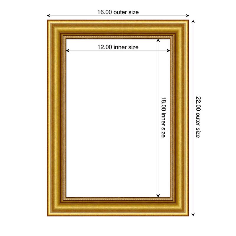 Amanti Art Townhouse Gold Framed Dry Erase Magnetic Board - 16 x 22 in