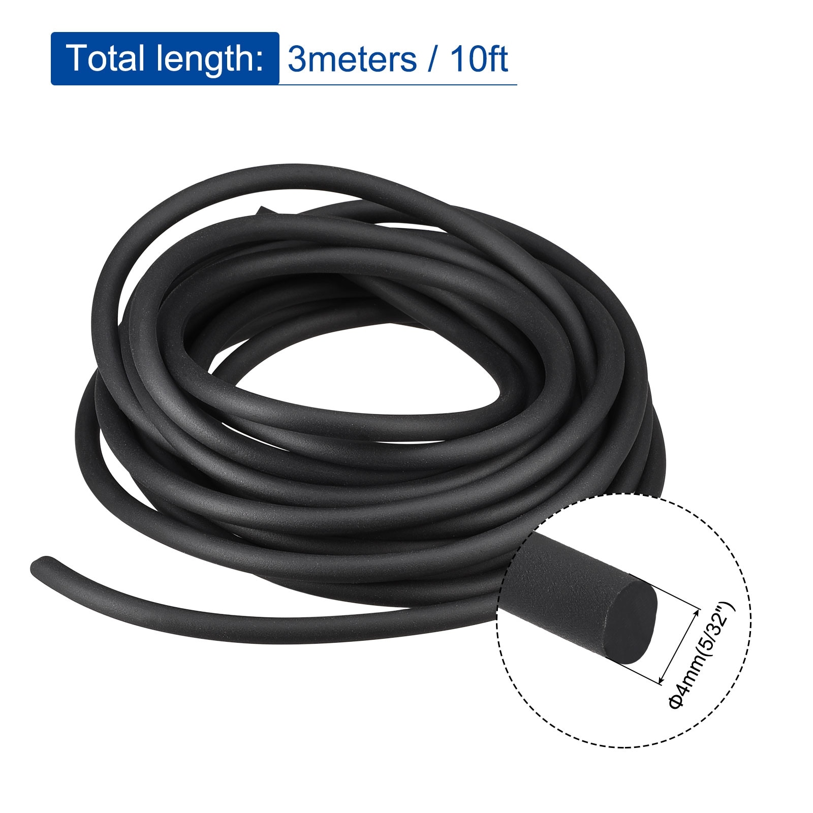Solid Rubber Cord Tubing Rubber Tube for Beading Necklaces Bracelet