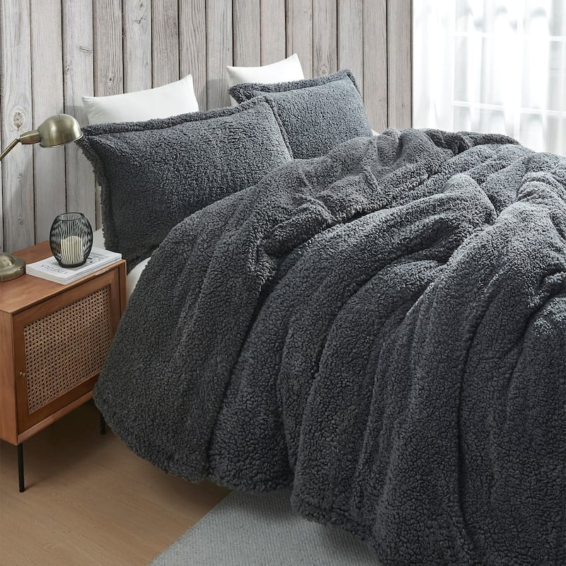 Unfluffin Believable - Coma Inducer® Oversized Comforter Set - Dark Gray