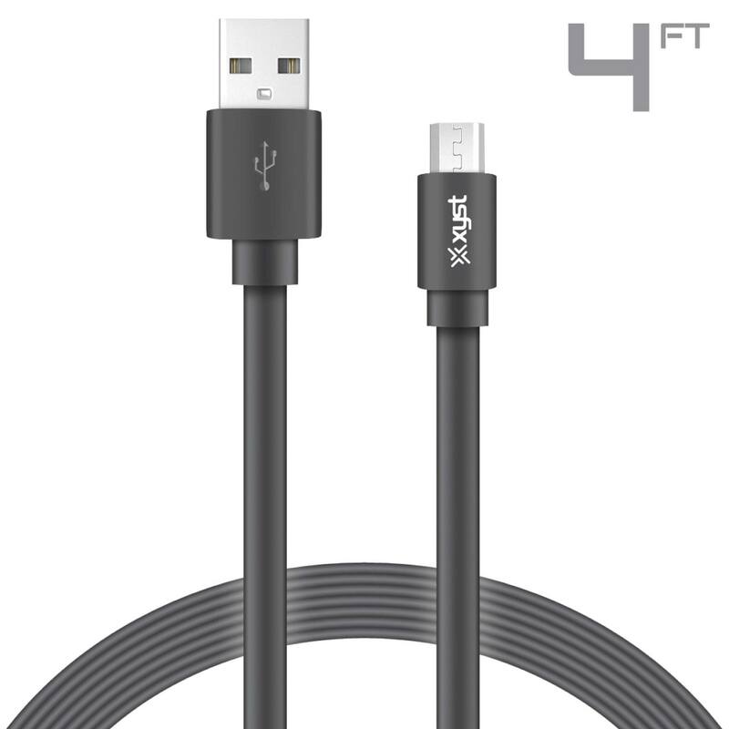 Xyst Charge and Sync USB to Micro USB Flat Cable 4Ft