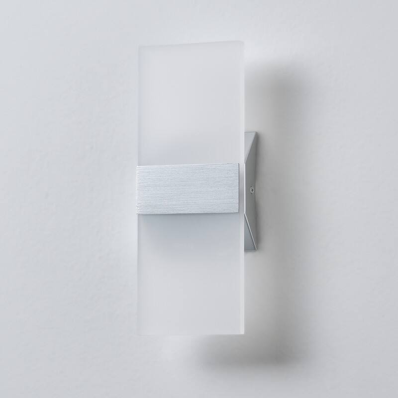 Dimmable LED Vanity Light with Acrylic Shade - Wall Mount Fixture for Bathroom or Bedroom