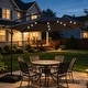 preview thumbnail 13 of 64, Ainfox 10 ft. Patio Offset Solar LED Umbrellas Cantilever Outside Umbrellas with Base Black