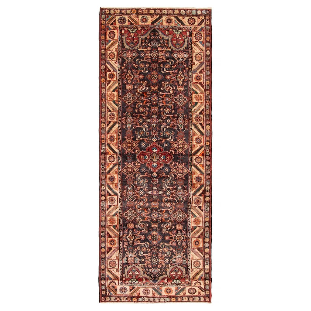ECARPETGALLERY Hand-knotted Andelz Navy Wool Rug - 3'5 x 8'10