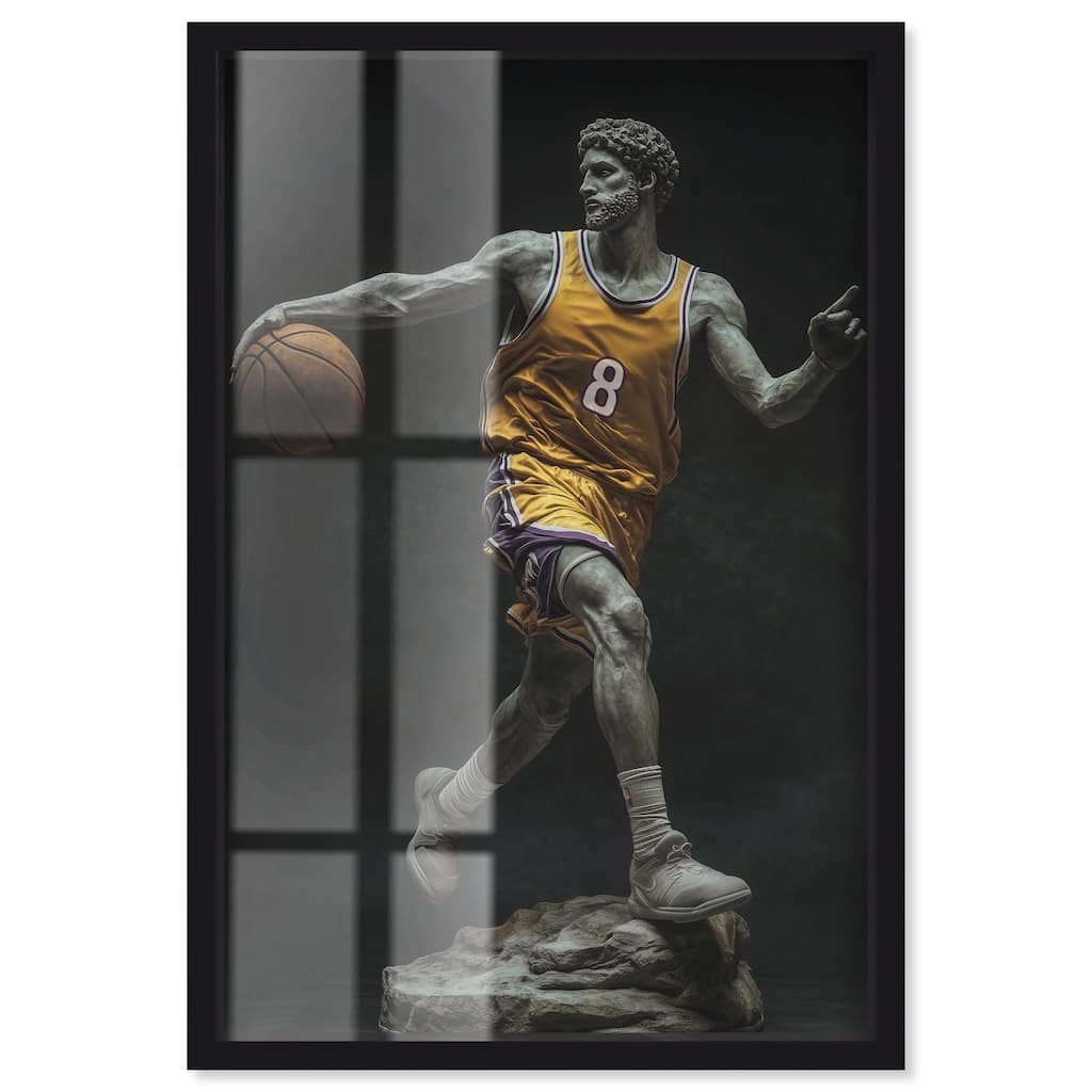 Basketball Yellow Uniform Shadowbox by Art Remedy