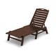 preview thumbnail 8 of 15, POLYWOOD Nautical Outdoor Stackable Chaise Lounge Mahogany