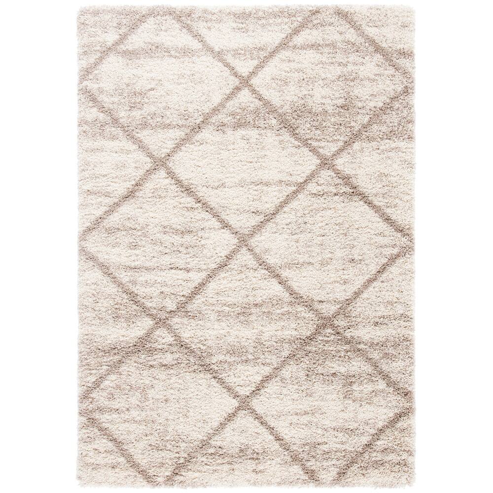 SAFAVIEH Hudson Shag Raili Diamond Trellis 2-inch Thick Rug
