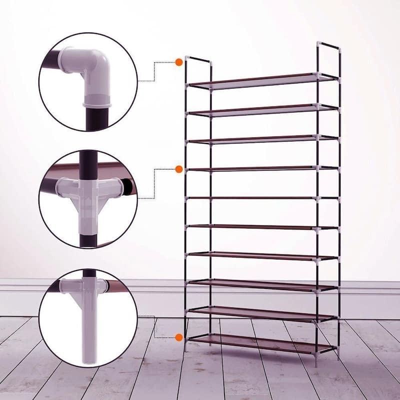 10 Layer Large Shoe Storage Cabinet Shoes Racks