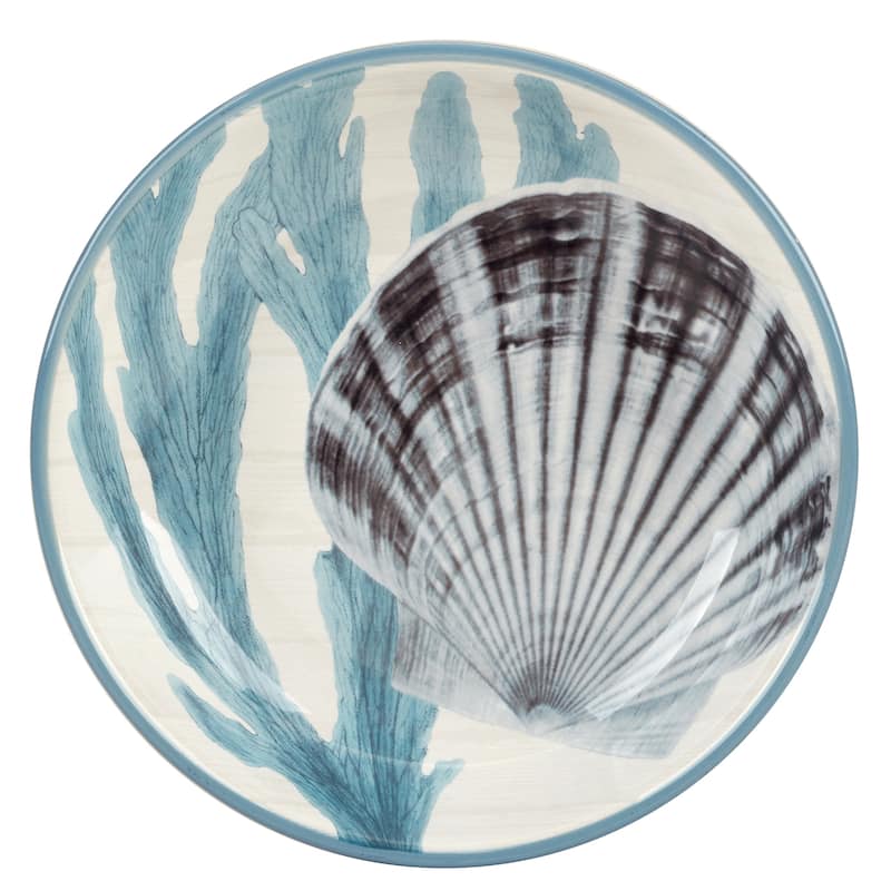 Certified International Beyond the Shore Set of 4 Soup Bowls - 9" Diam x 2"