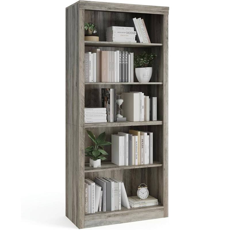71 in 5 Tiers Tall Bookcase, Floor Standing Display Shelves for Bedroom - N/A