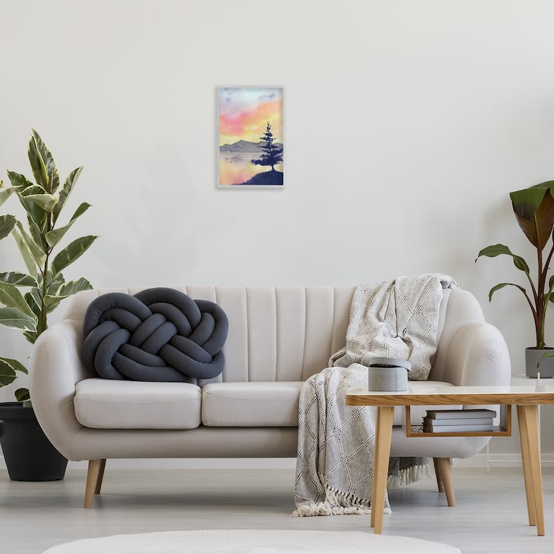 Stupell Radiant Sunset over Lake Framed Giclee Art Design By Stephanie Fielden
