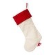 preview thumbnail 37 of 51, Glitzhome 21"L LED Embroidered Linen Reindeer Cat Dog Christmas Stockings