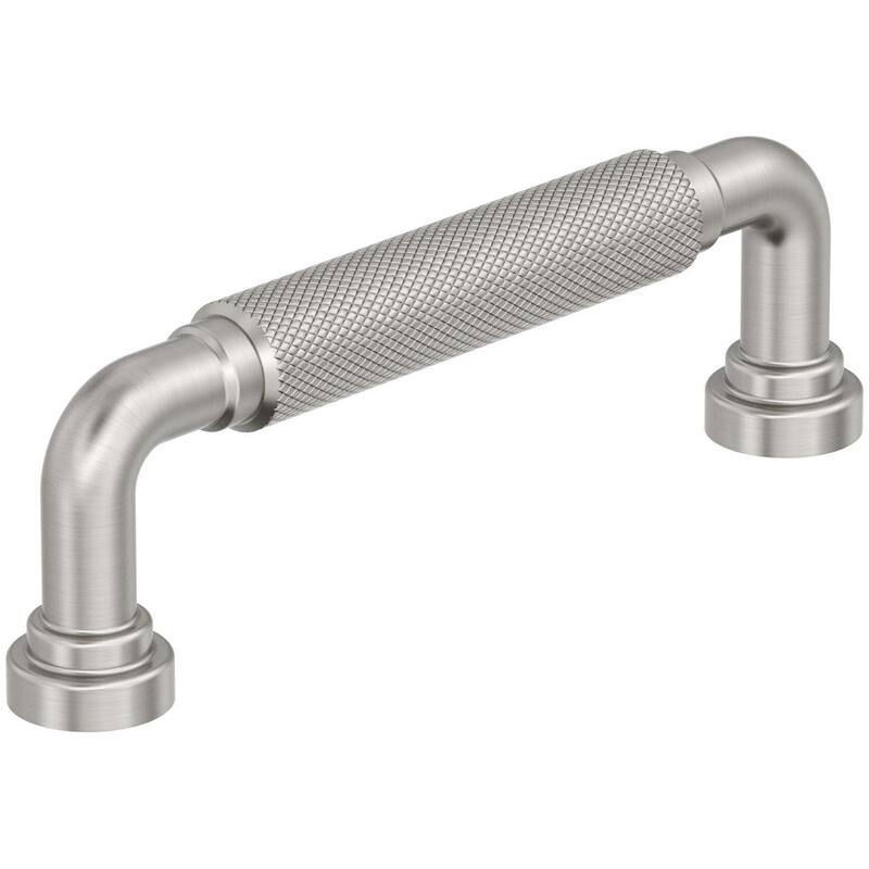 Amerock BP37682 Collet 3-3/4" Center to Center Knurled Handle Cabinet - Satin Nickel