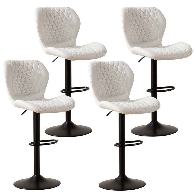 HOMYKA Swivel Adjustable Height Stool Set of 4
