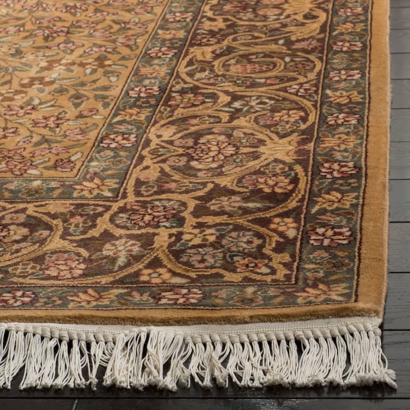 SAFAVIEH Royal Kerman Hand-Knotted Tella Traditional Wool Rug - 6' x 9' - Beige/Brown