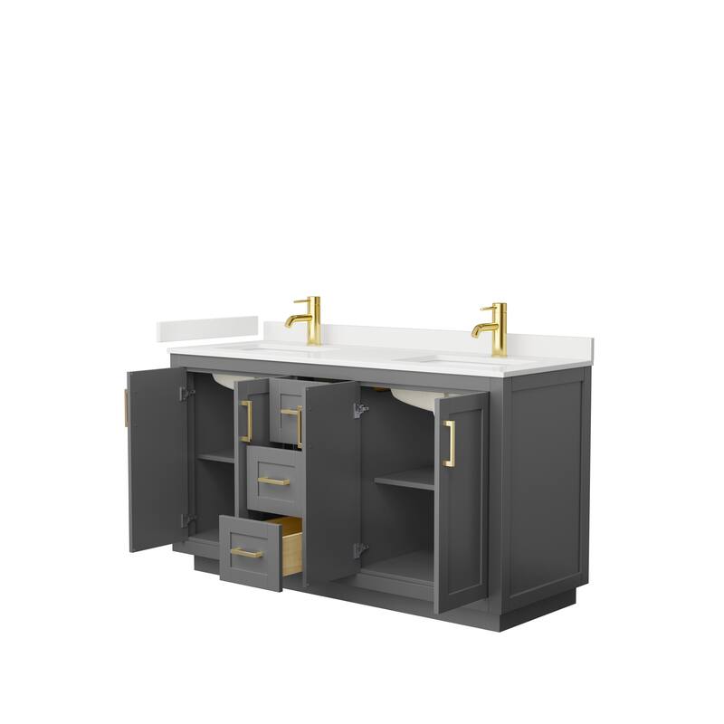 Miranda 60-inch Double Vanity, Quartz Top