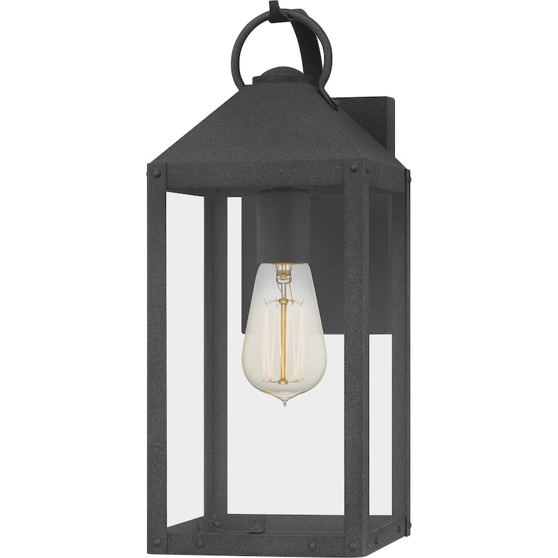 Thorpe 1-Light Outdoor Wall Mount in Mottled Black