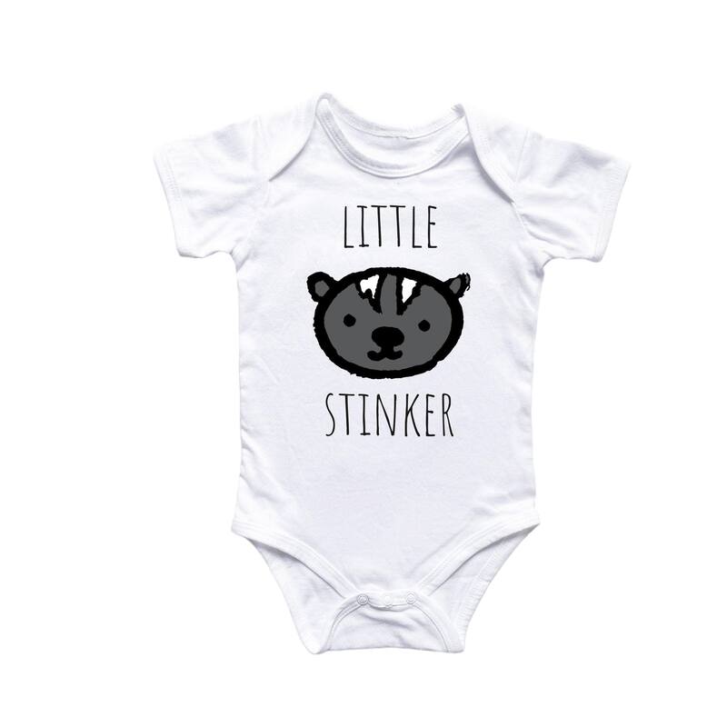 Skunk Animal - Baby Boy Girl Clothes Infant Bodysuit Funny Cute Newborn - Natural - Newborn