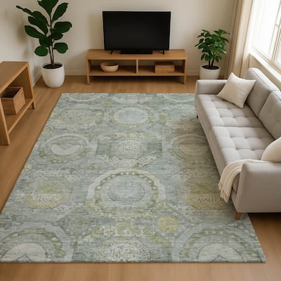 Premium Washable Super Soft Vintage Medallions Mayfield Rug