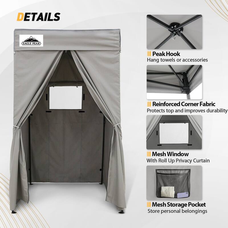 EAGLE PEAK Flex Compact 4x4 Pop-up Canopy Changing Room, Portable Privacy Dressing Room