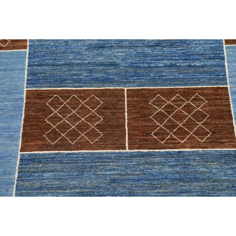 Geometric Gabbeh Kashkoli Oriental Area Rug Wool Hand-knotted Carpet - 3'10" x 6'5"