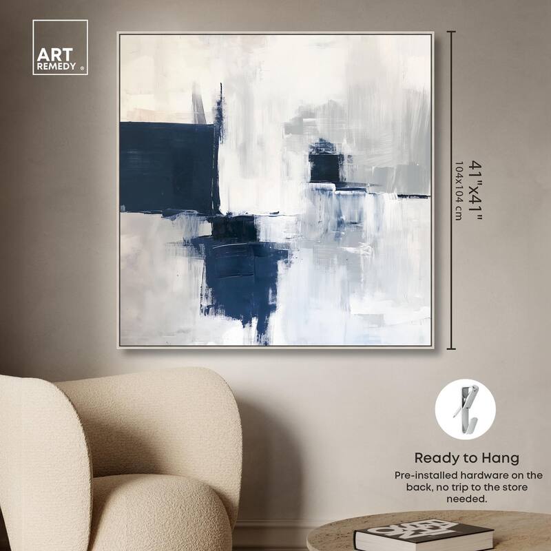 Porcelain Blue on White I Canvas by Art Remedy
