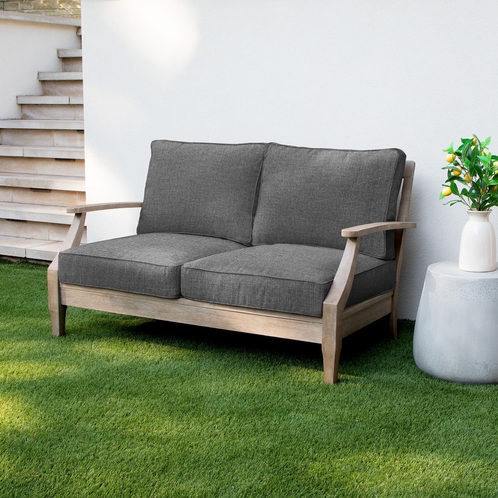 Sorra Home Sunbrella Outdoor Loveseat Cushion Set