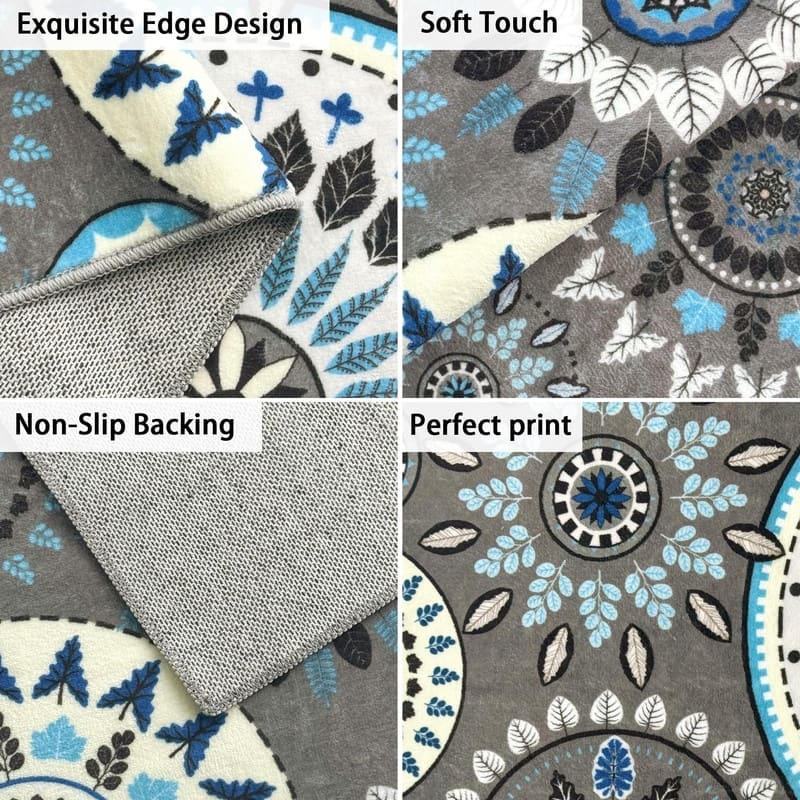 Boho Kitchen Rugs Non-Slip Washable Farmhouse Kitchen Mat 3 Piece Set - 20"x32"+20"x48"+20"x59"