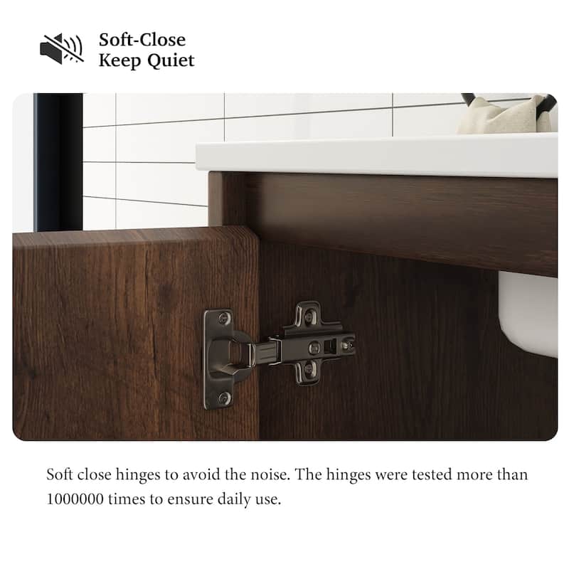 30-inch Freestanding Bath Vanity with Cultured Mable Top
