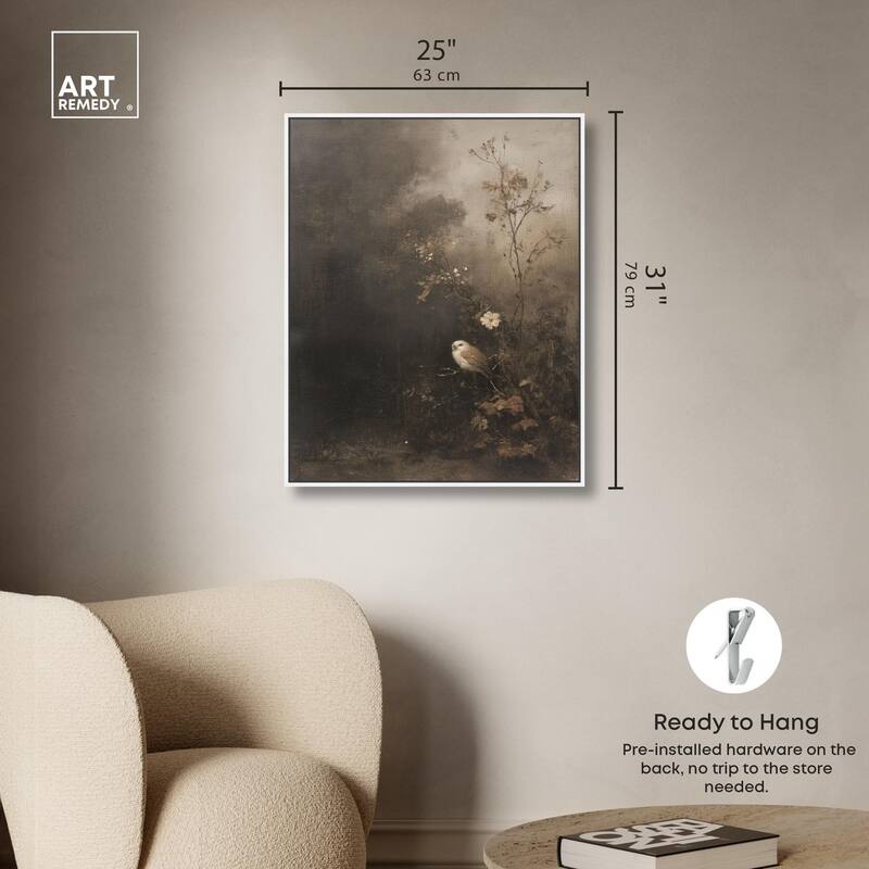 Owl in the Shadows II Canvas by Art Remedy