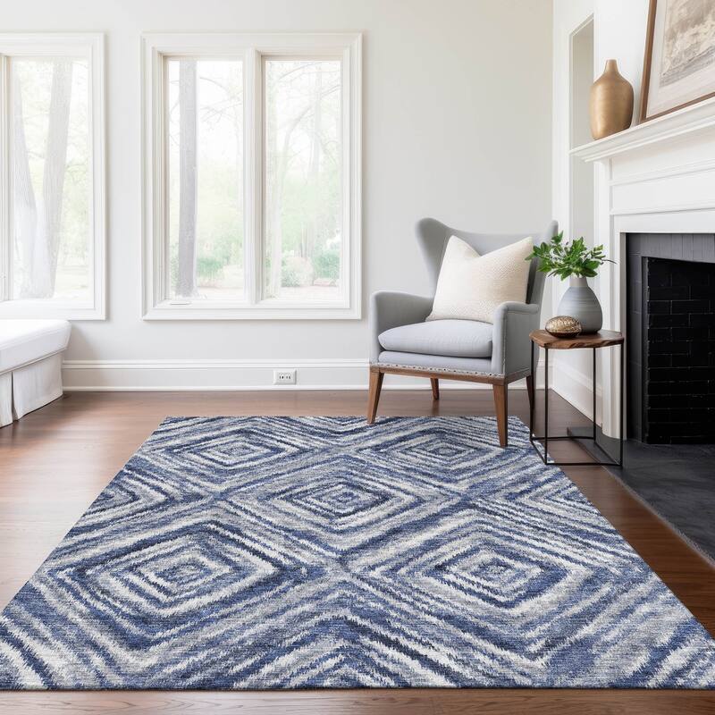 Machine Washable Indoor/ Outdoor Chantille Moroccan Boho Contemporary Rug